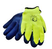 Перчатки трикотажные (полиэстер) с покрытием из резины, размер 10