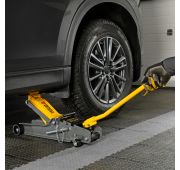 Домкрат гидравлический подкатной с фиксатором, 2,5 т, 85-385 мм// Denzel