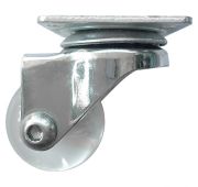 Колесо ПУ прозрачное поворотное d-35 мм, креплениеплатформенное Сибртех