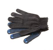 Перчатки трикотажные, ПВХ-покрытие «Точка», 10 класс, черные Россия