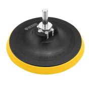Тарелка опорная для дрели и УШМ с липучкой, 115 мм, стандартная, с адаптером c М14 на d8// Denzel
