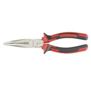 Длинногубцы изогнутые Nickel, 200 мм, никелированные, двухкомпонентные рукоятки Matrix