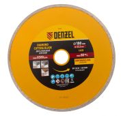 Диск алмазный, отрезной сплошной, 180 х 22.2 мм, мокрая резка Denzel