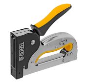 Степлер металл., скобы в комплекте, плавная регулировка удара, 2К рукоятка, тип 53, 4-14 мм// Denzel