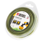 Леска для триммера двухкомпонентная квадратная, 2,0мм х 15м, блистер SkyCutter// Denzel