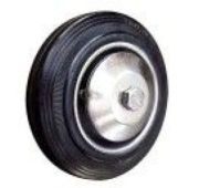 Колесо 500075 промышленное без крепления 75 мм (черная резина, роликоподш.)