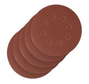 Круг абразивный на ворсовой подложке под «липучку», перфорированный, P 320, 125 мм, 5 шт.// Сибртех