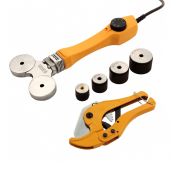 Аппарат для сварки пластиковых труб DWP-750, 750Вт, 260-300 град.,компл насадок, 20 - 40 мм// Denzel