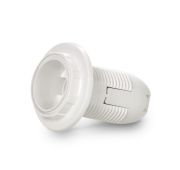 Патрон Е14 пластиковый с кольцом, термостойкий пластик, белый