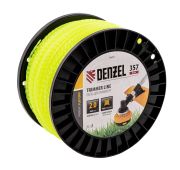 Леска для триммера витойквадрат, 2,0мм х 357м, на DIN катушке FLEX CORD// Denzel