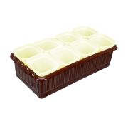 Набор для рассады, поддон 322х166х82 мм, 8 горшочков по 250 мл с выдвижным дном// Palisad