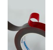 Лента двухсторонняя на вспененной акриловой основе серая (20 мм х 5 м)