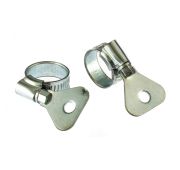 Хомуты металлические, червячные 12-20 мм, ширина 10 мм, W1, с металлическим ключом, 2 шт Сибртех