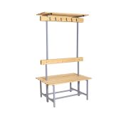 Скамья с вешалкой и полкой  двойная СВТ-7/2