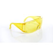 Очки защитные тип Люцерна открытого типа ЖЕЛТЫЕ с черной дужкой инд. упак.