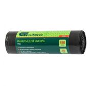 Пакеты для мусора 180 л x 10 шт, пвд, короткий ролик, тип дна «Звезда»,Россия Сибртех