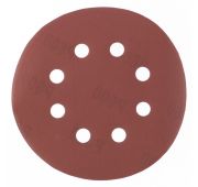 Круг абразивный на ворсовой подложке под «липучку», перфорированный, P 500, 125 мм, 5 шт Matrix