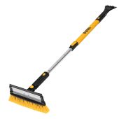 Щетка-сметка для снега со скребком, телескоп, поворотная голова, водосгон, 900-1200 мм //Denzel