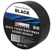 Лента герметизирующая хозяйственная черная (50 мм х 50 м) ABRO MASTERS
