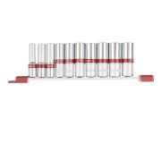 Набор удлиненных торцевых головок 3/8, шестигранные, CrV, 10 шт, 8-19 мм Matrix