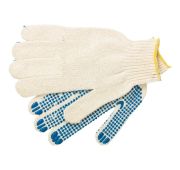 Перчатки х/б, ПВХ покрытие, «Точка», 5 пар в упаковке, 7 класс Россия