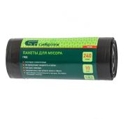 Пакеты для мусора 240 л x 10 шт, пвд, короткий ролик, тип дна «Звезда»,Россия Сибртех