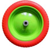 Колесо полиуретановое 3.00-8, длина оси 90 мм, подшипник 20 мм Сибртех