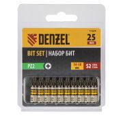 Набор бит PZ2х25, сталь S2, шестигранный профиль, 10 шт.// Denzel