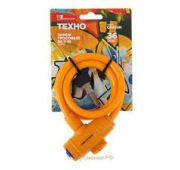 Замок навесной с ТРОСОМ ВС-Т 10 1000мм 3перфоключа ТЕХНО ОРАНЖ АВАНГАРД/10-60