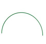 Дуга пластиковая для парника 80 х 90 см, D 12 мм, зеленая Palisad