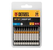 Набор бит SL5,0х50, сталь S2, шестигранный профиль, 10шт.// Denzel