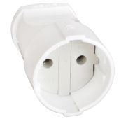 Штепсельное гнездо Smartbuy, без заземления белое 10А 250В / кор. 40 шт.