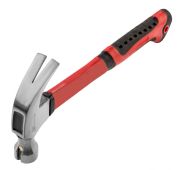 Молоток-гвоздодер, 450 г, боек c магнитом, фибергласовая обрезиненная рукоятка Matrix