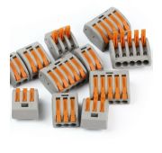 Строительно монтажные клеммы с рычагами 5 отверстий, розничная упаковка / 15 шт. в одной упак