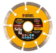 Диск алмазный, отрезной сегментный, 115 х 22.2 мм, сухая резка Denzel