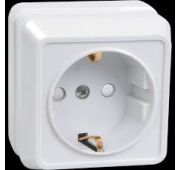 Розетка 1местн. с з/к 16А откр.уст. ОКТАВА (белый)