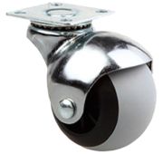 Колесо мебельное-шар 50 мм (площадка, серая резина)