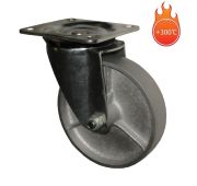 Колесо чугунное поворотное жаростойкое д.100