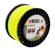 Леска для триммера витойквадрат, 2,4мм х 243м, на DIN катушке FLEX CORD// Denzel