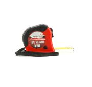 Рулетка Double fixation, 3 м х 16 мм, обрезиненный корпус, двойная плавная фиксация