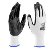 Перчатки полиэфирные с черным нитрильным покрытием, размер 9, 13 класс вязки// Сибртех