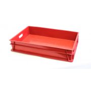 Ящик прямоугольный 740х465х145 сплошной (красный)