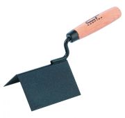 Кельма угловая, 110 х 75 х 75 мм, стальная, для внешних углов, буковая ручка Сибртех