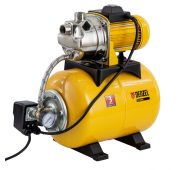 Насосная станция PS1000X, 1000 Вт, 3500 л/ч, ресивер 24 л, подъем 44 м, нержавейка// Denzel