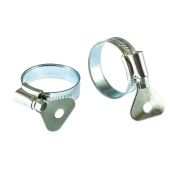 Хомуты металлические, червячные 25-38 мм, ширина 12 мм, W1, с металлическим ключом, 2 шт Сибртех