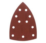Треугольник абразивный на ворc. подложке под «липучку», перф., P 80, 150х150х100 мм, 5 шт.// Denzel