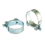 Хомуты металлические, силовые 56-59 мм, ширина 22 мм, шарнирный, W1, 2 шт Сибртех