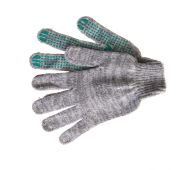 Перчатки трикотажные, ПВХ «Точка», меланж, 6 пар в упаковке, 7 класс Россия