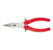 Длинногубцы изогнутые Econom, 160 мм, шлифованные, пластмассовые рукоятки Matrix