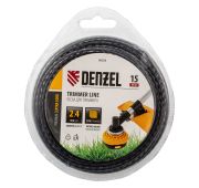 Леска для триммера двухкомпонентная зубчатый квадрат, 2,4мм х 15м, блистер EXTRA CORD// Denzel